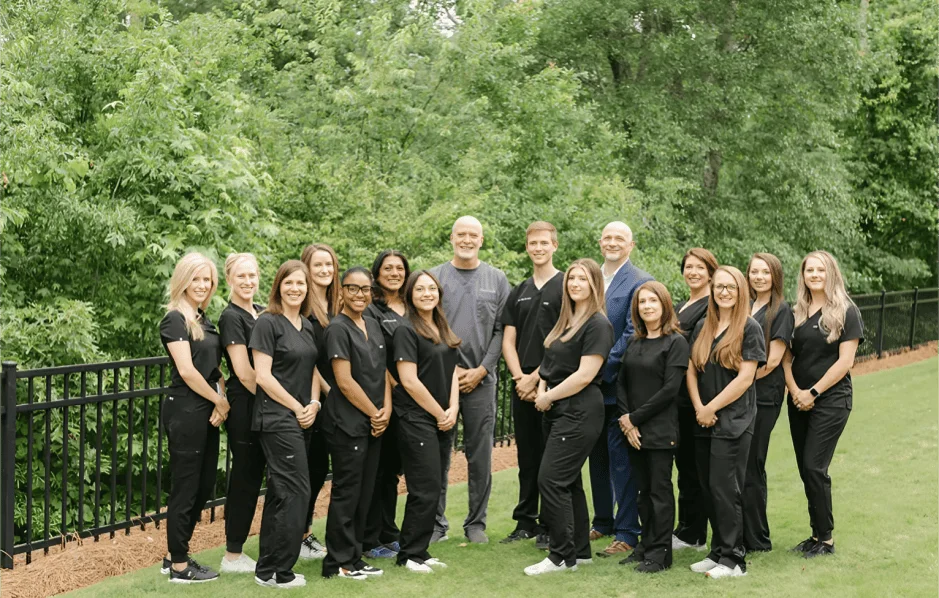 Hall Dental team photographed outdoors